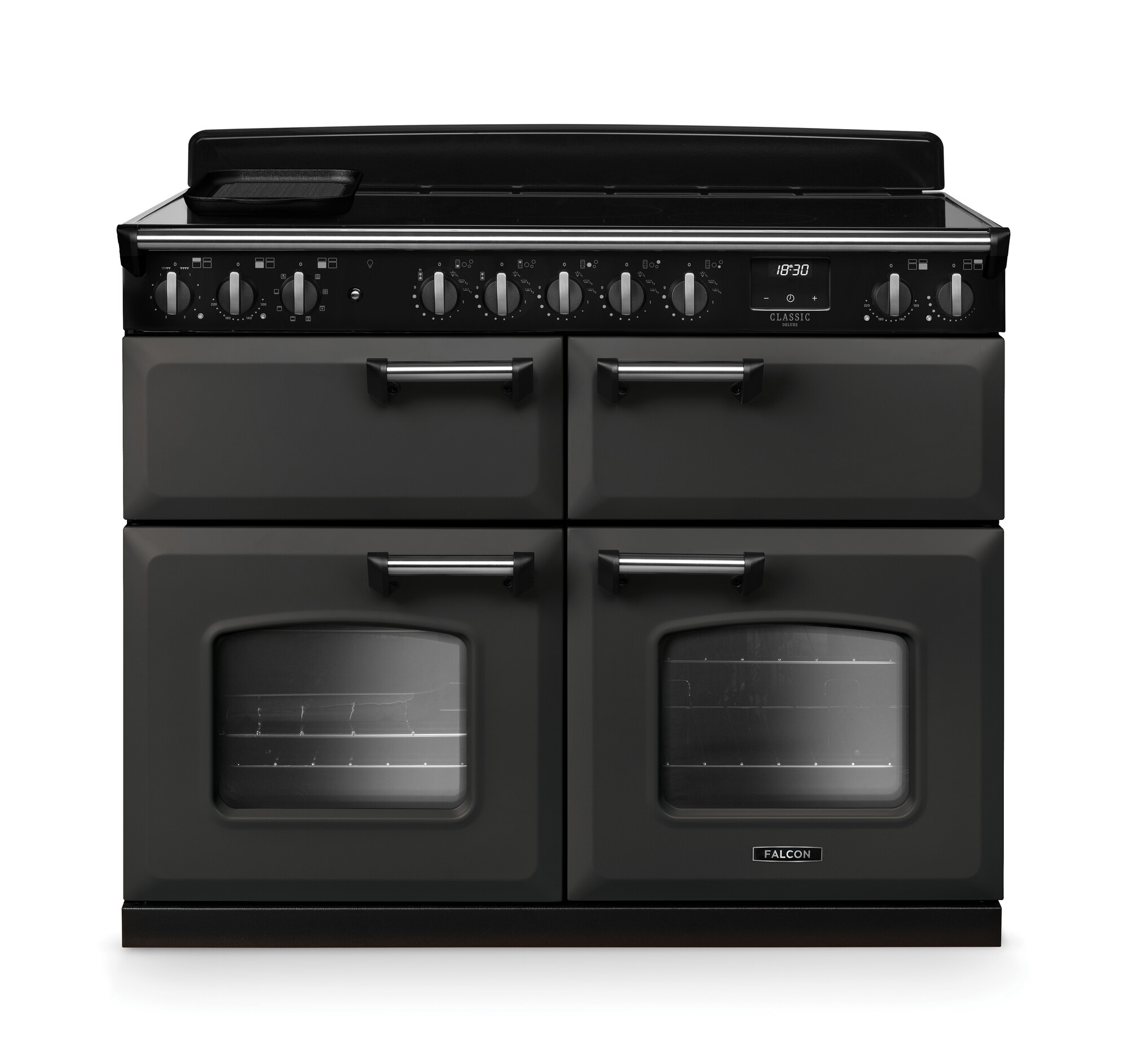 Falcon Classic Standherd mit 4 Öfen, schwarz
