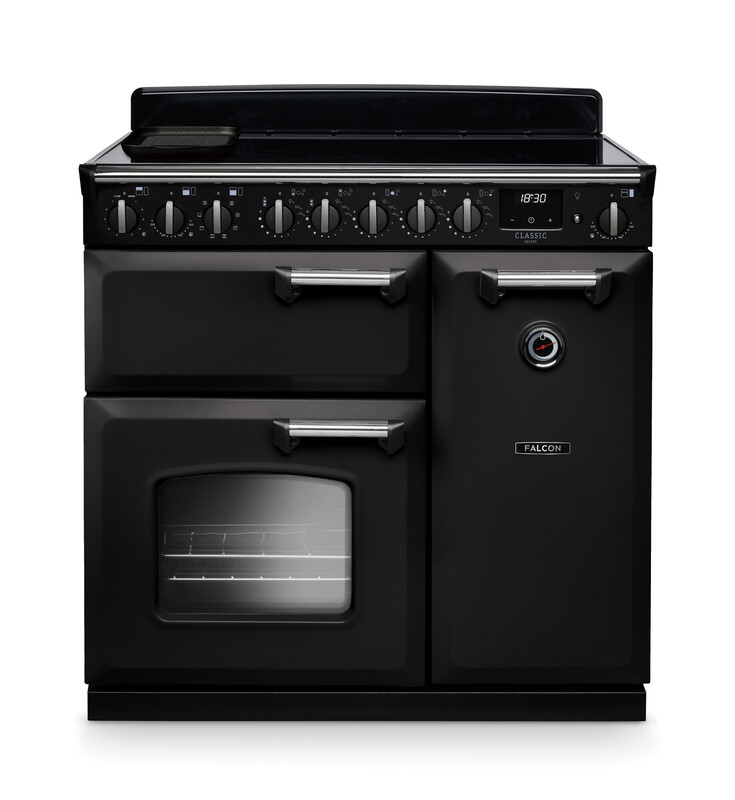Schwarzer Range Cooker Falcon Classic 110 mit Induktion
