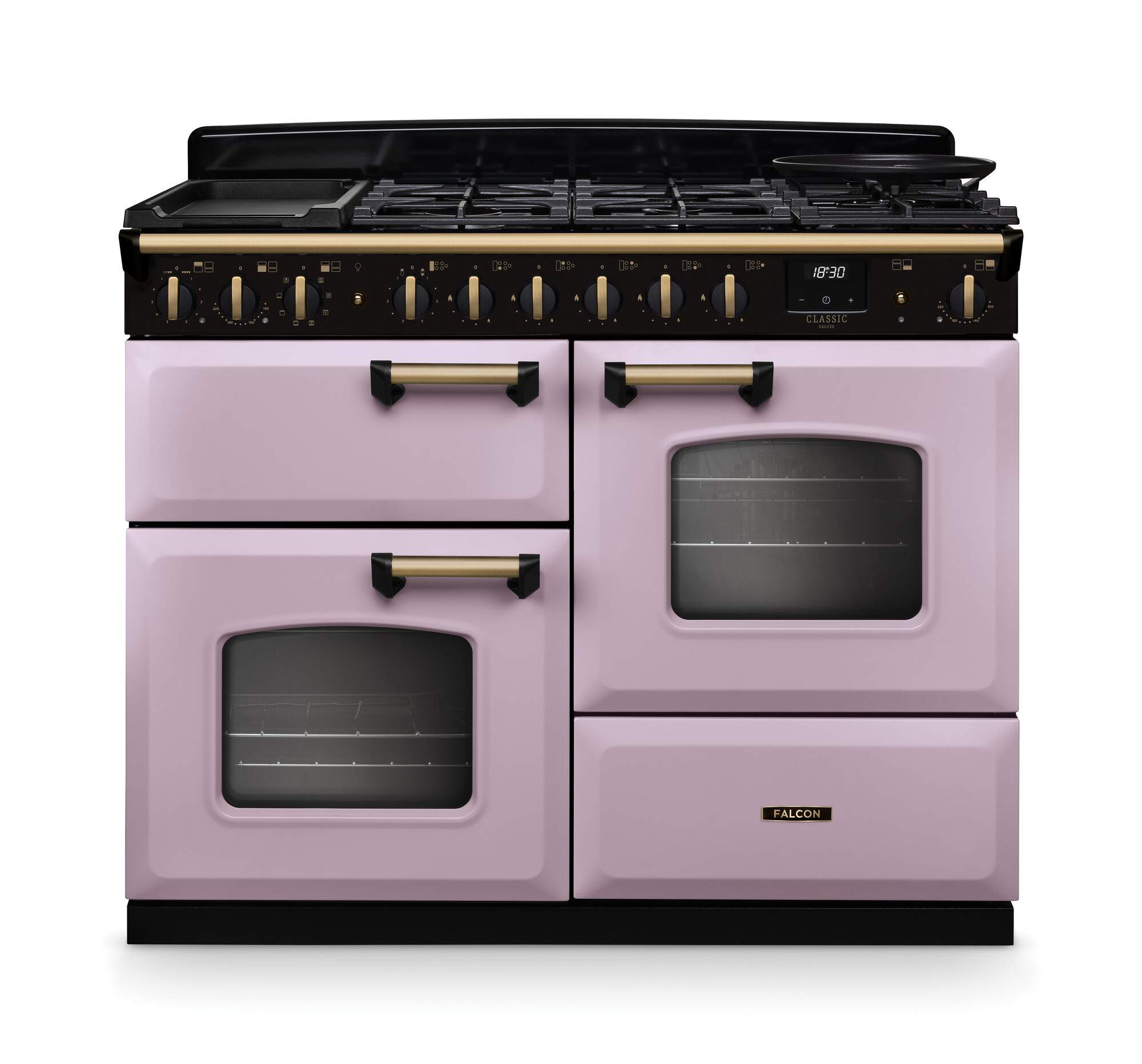 Freistehender Gas-Range mit 3 Öfen in Rosa von Falcon