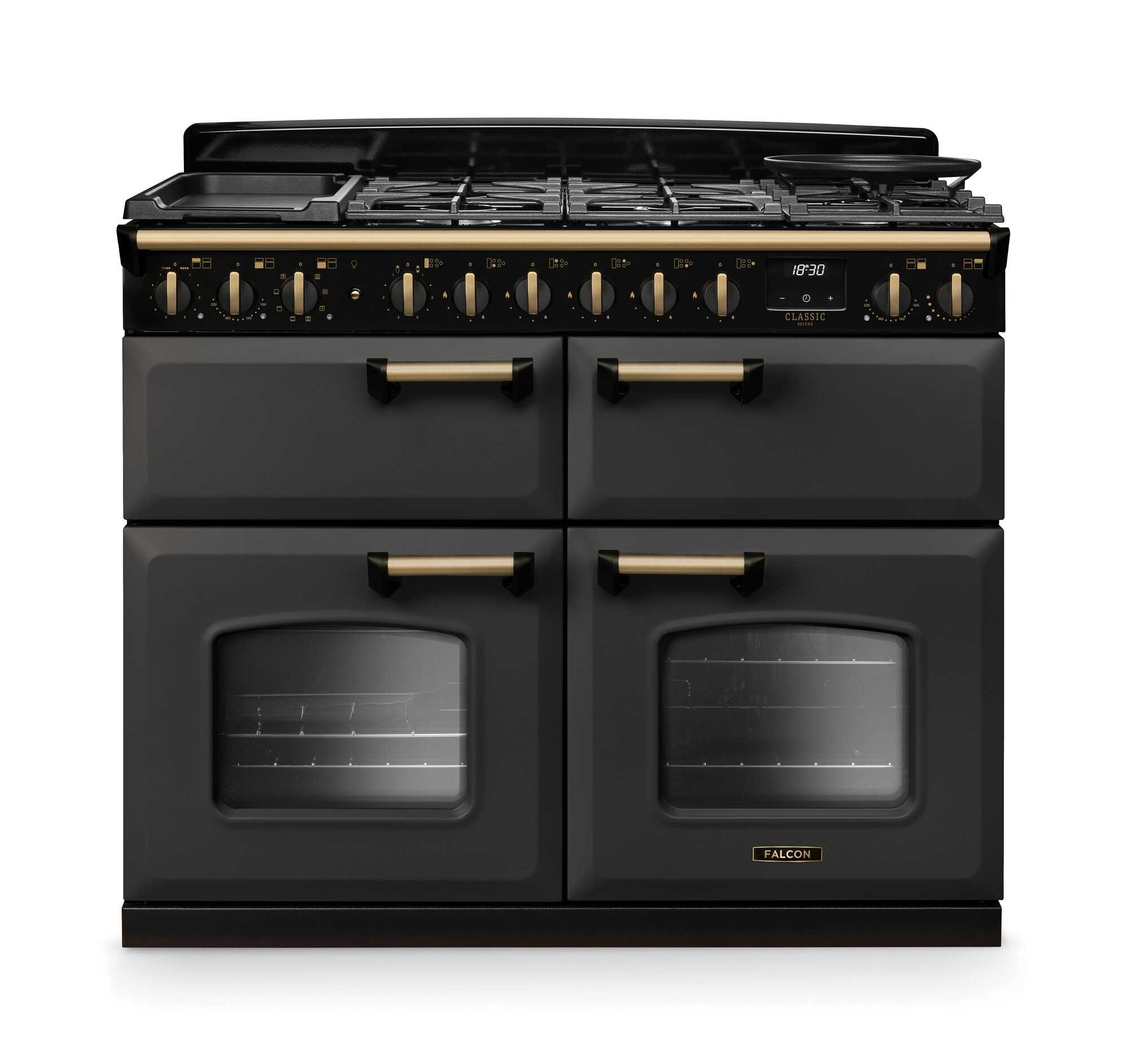 Falcon Classic Range Cooker, Gas-Kochfeld, schwarz Messing