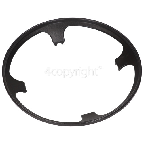 Schwarzer runder Haltering als Ersatzteil für ein Kochfeld oder einen Herd