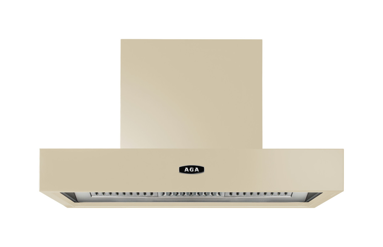 Beige AGA Wand-Dunstabzugshaube mit Metallfettfilter