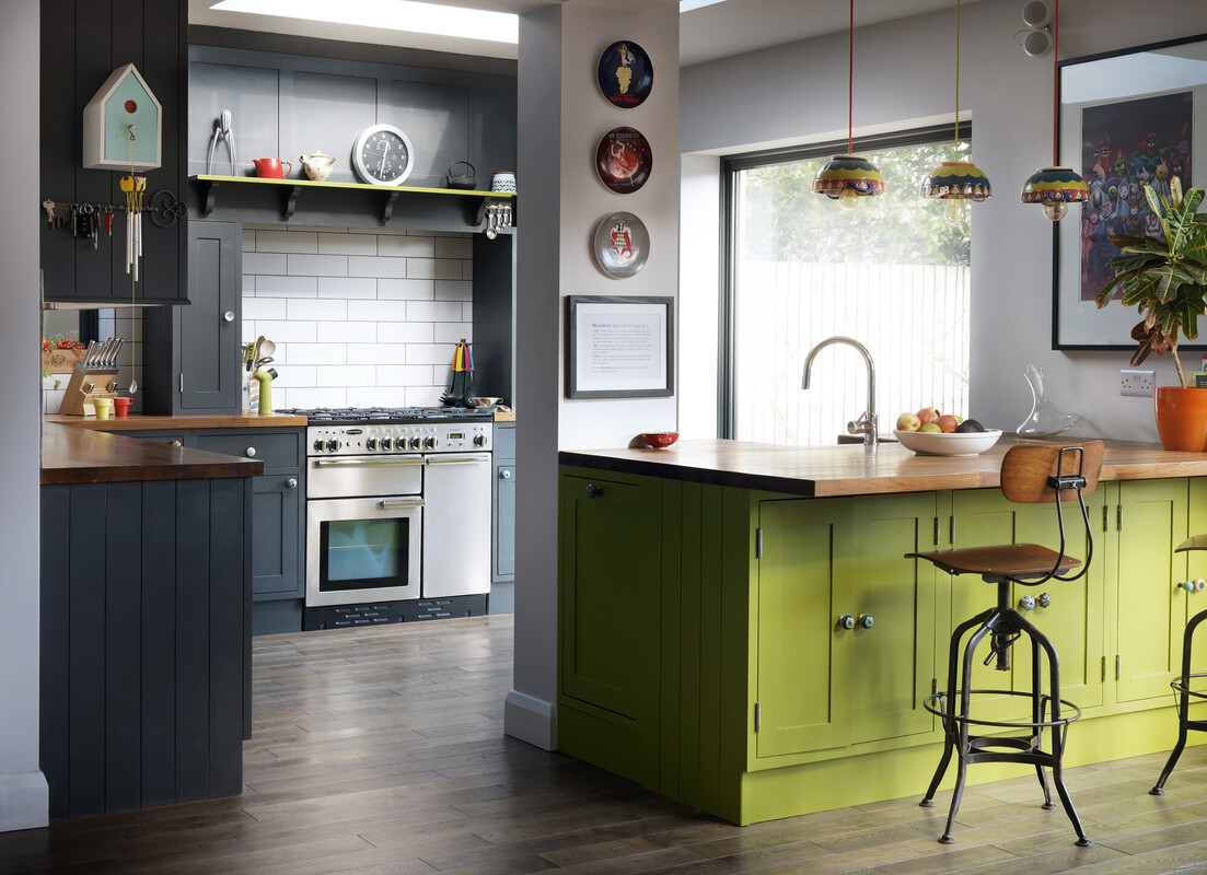 Drinnen, Innenarchitektur, Küche, Kücheninsel