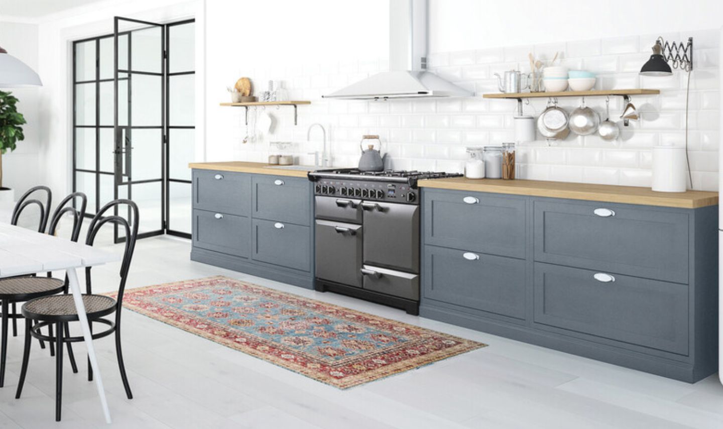 Dekoration für Zuhause, Drinnen, Innenarchitektur, Küche, Teppich