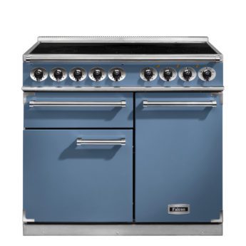 Falcon Range Cooker, Deluxe 1000, Induktions-Kochfeld, china blue, blau, Standherd, Landhausherd